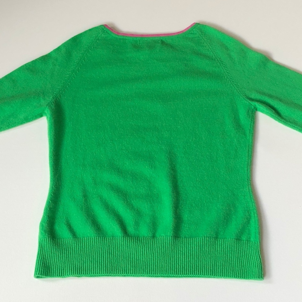 Lilly Pulitzer NWT pink green strawberry cashmere knit jumper XS *has flaw* - Picture 2 of 6